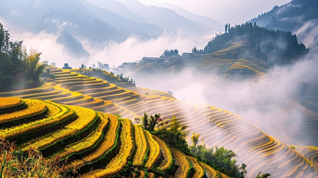 Stunning Yunhai Terraced Fields at Nanuo Towns Morning