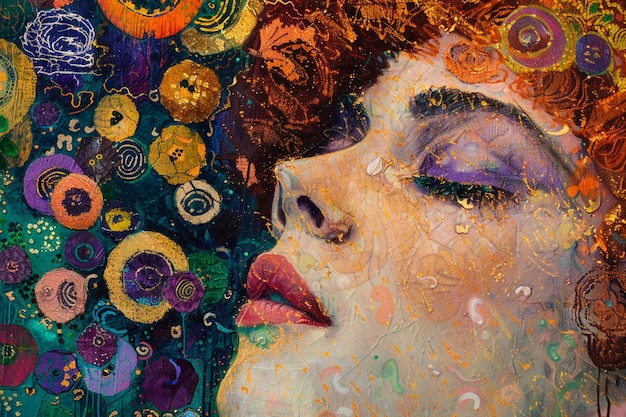 in style of Gustav Klimt westwood and Renoir