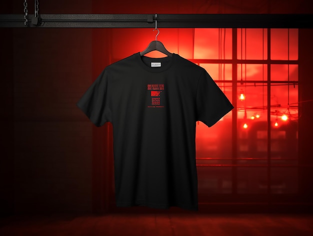 Style in Suspension Hanging Tshirt Mockup Design Template