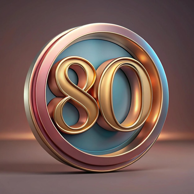 Stylish 80th Anniversary Emblem Design for Posters and Packaging