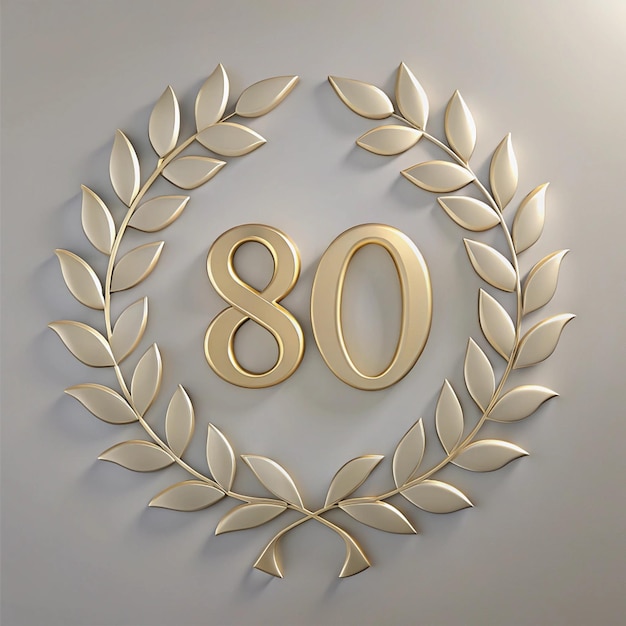 Stylish 80th Anniversary Emblem Design for Posters and Packaging