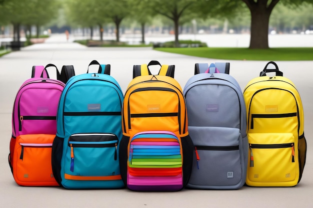 Photo stylish backpacks for kids school supplies