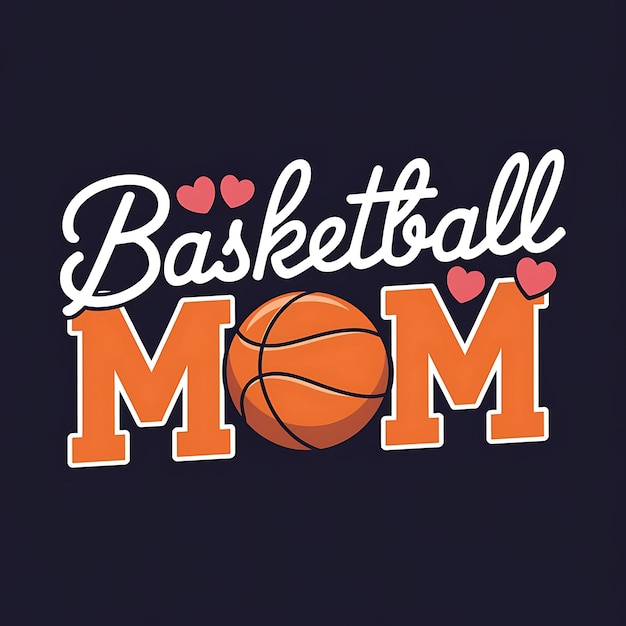 Photo stylish basketball mom art for apparel basketball mom clipart for merch