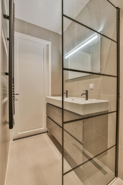 Stylish bathroom in a minimalist style