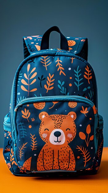 Photo stylish bear design backpack for children school travel playful young adventurers