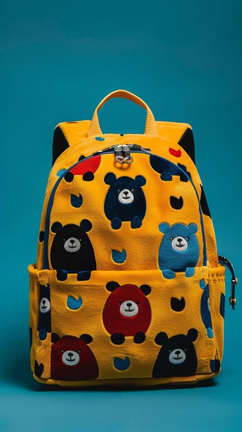 Photo stylish bear design backpack for children school travel playful young adventurers