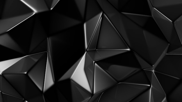 Stylish black crystal background. 3d illustration, 3d rendering.