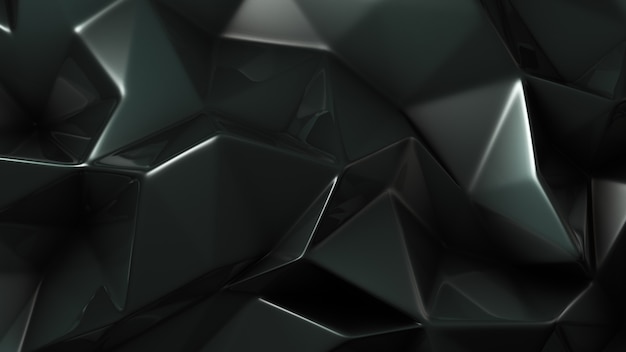 Stylish black crystal background. 3d illustration, 3d rendering.