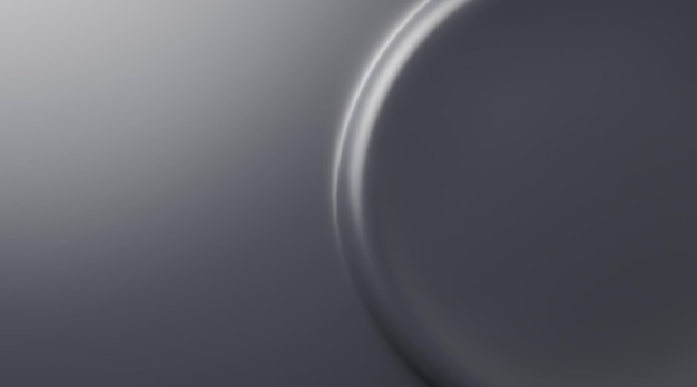 Stylish black empty wallpaper with volumetric circle part 3D rendering mockup