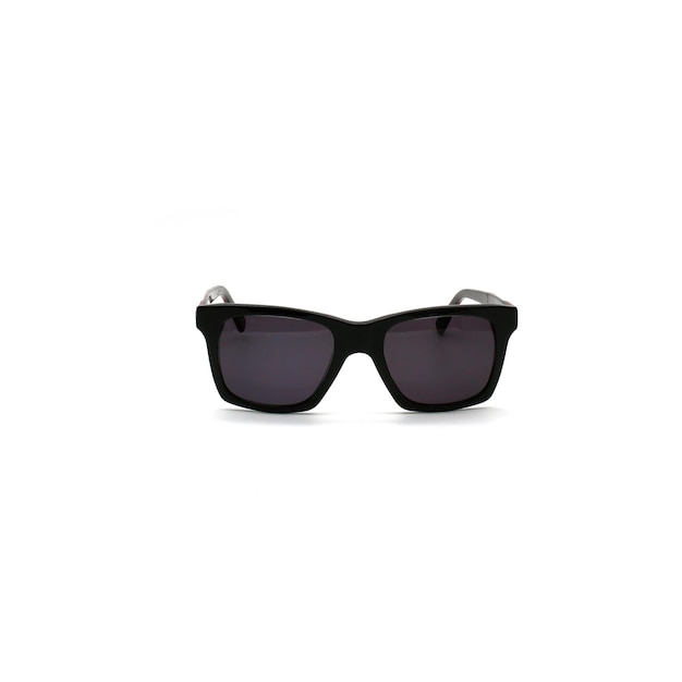 Stylish black sunglasses isolated on white background.