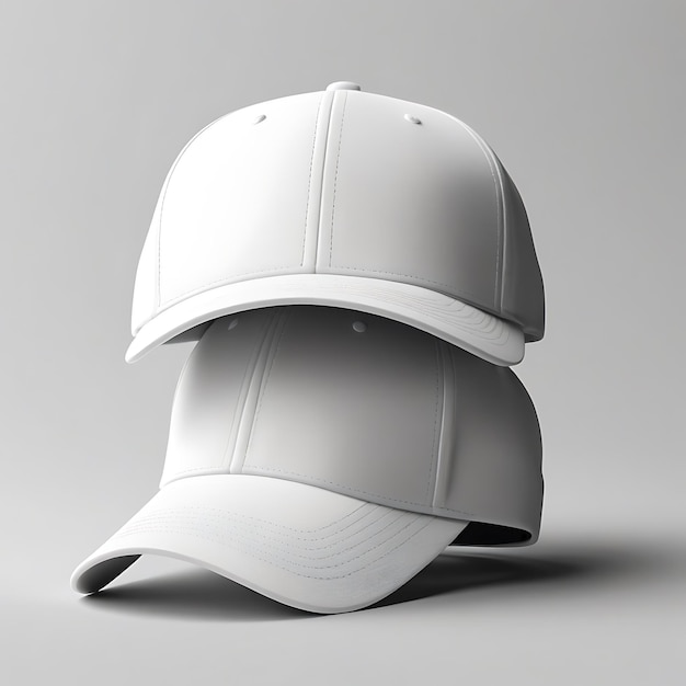 Photo stylish blank baseball cap mockup for clothing line branding and design showcase