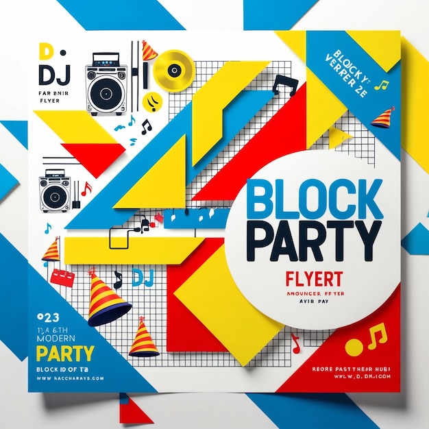 Photo stylish block party flyer for exciting block events