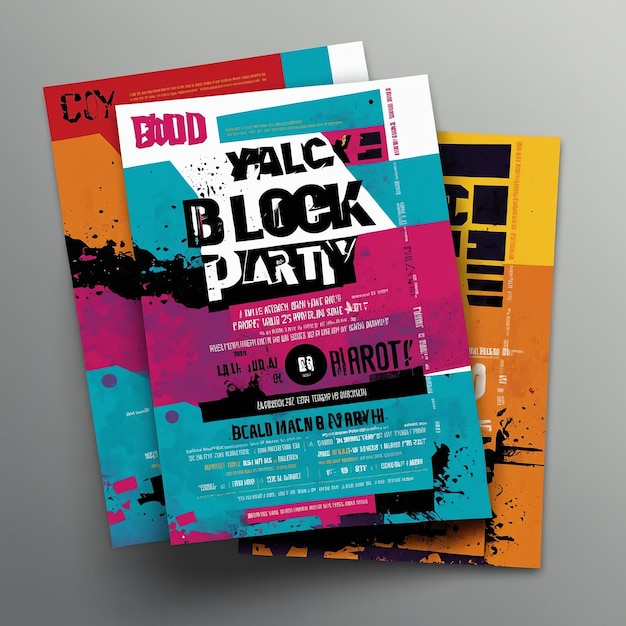 Stylish Block Party Flyer for Exciting Block Events