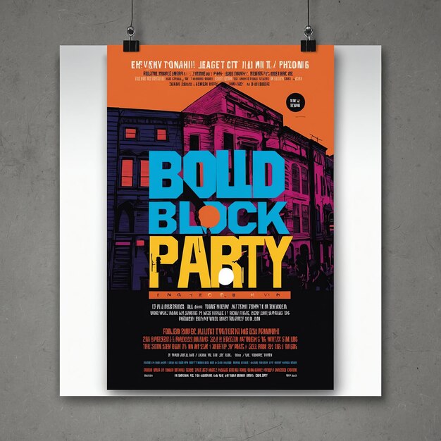 Stylish Block Party Flyer for Exciting Block Events