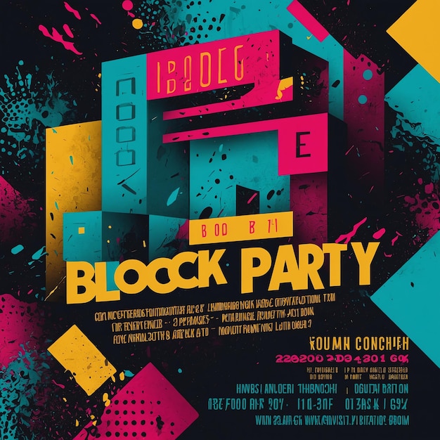 Photo stylish block party flyer for exciting block events