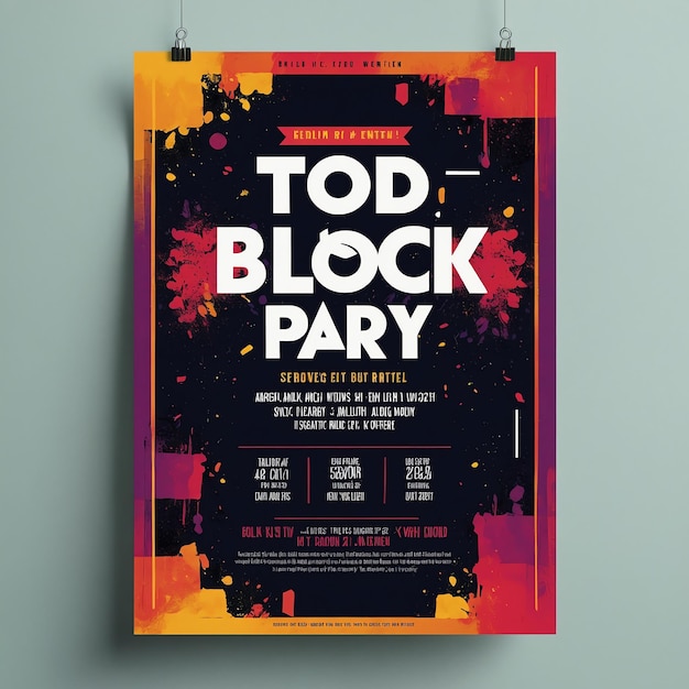 Stylish Block Party Flyer for Exciting Block Events