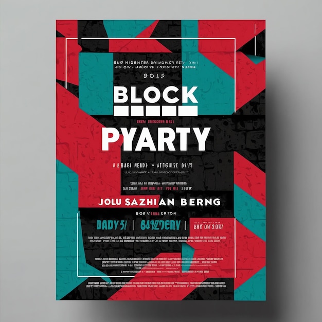 Photo stylish block party flyer for exciting block events