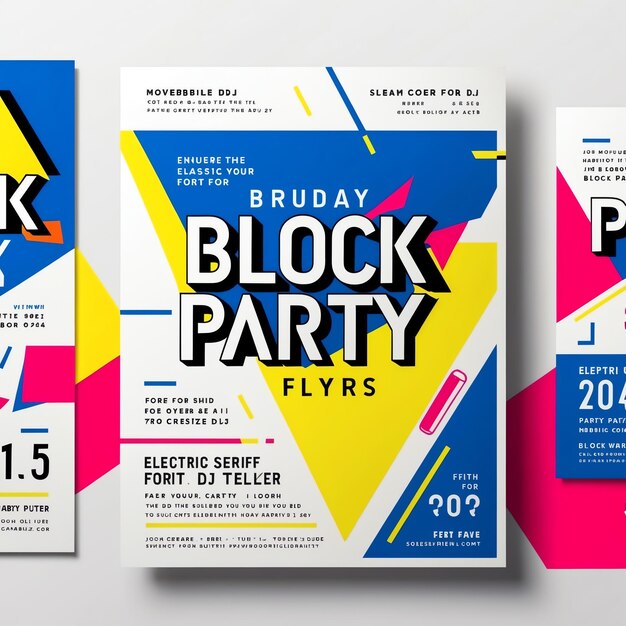 Photo stylish block party flyer for exciting block events