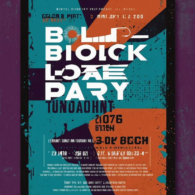 Stylish Block Party Flyer for Exciting Block Events