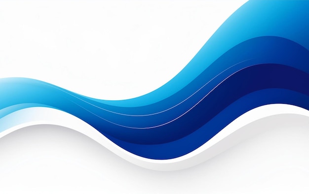 Photo stylish blue wave background for business presentation