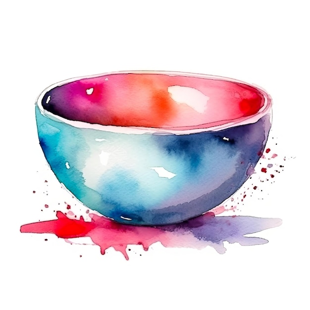 Stylish Bowl Dining Essential Square Illustration