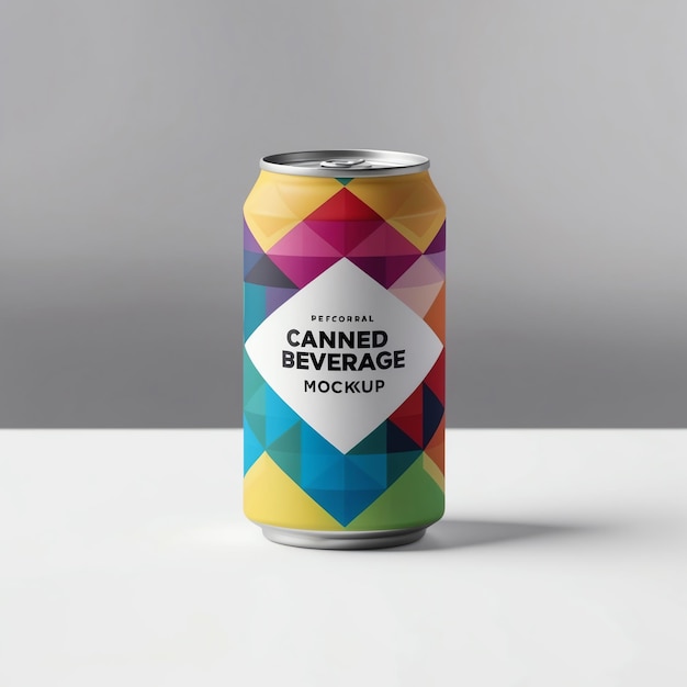 Photo stylish can mockup images for beverage branding