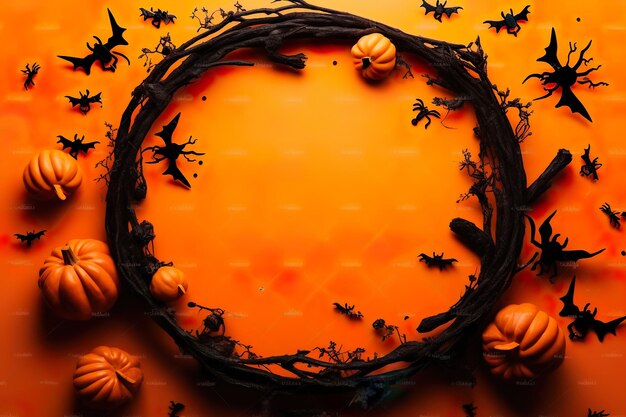 Stylish and classy image of Halloween pumpkin generated by AI