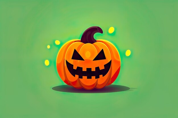 Stylish and classy image of Halloween pumpkin generated by AI