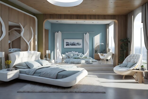 Stylish contemporary Bedroom interior design