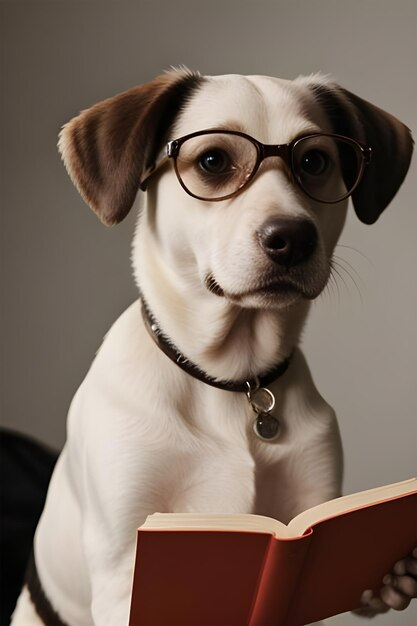 a stylish dog wearing glasses