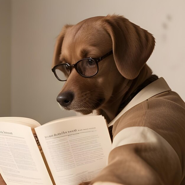 a stylish dog wearing glasses