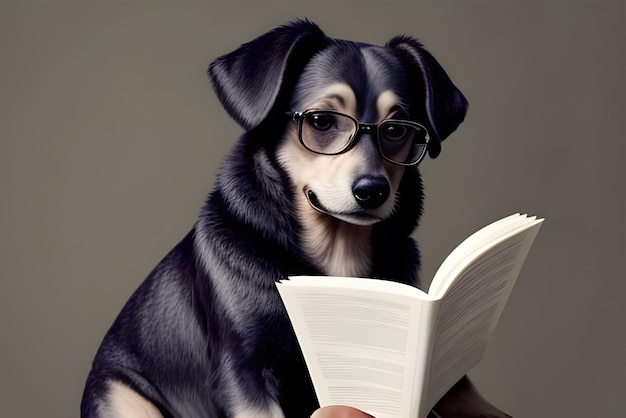 a stylish dog wearing glasses