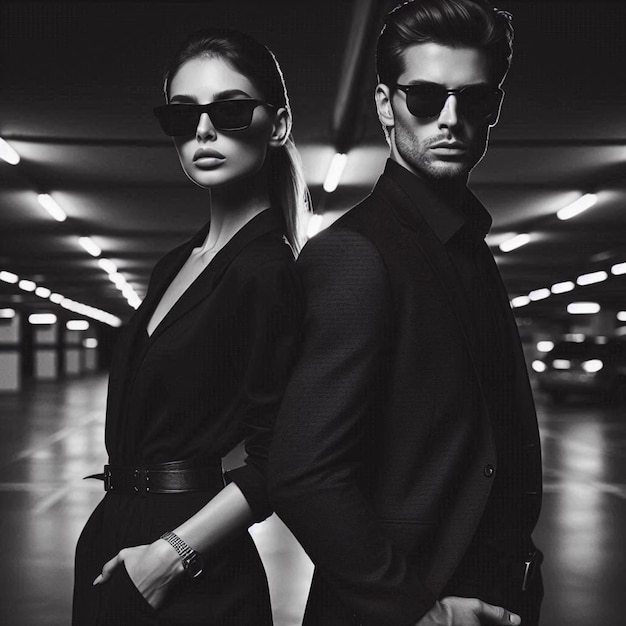 Photo a stylish duo a man and a woman 5