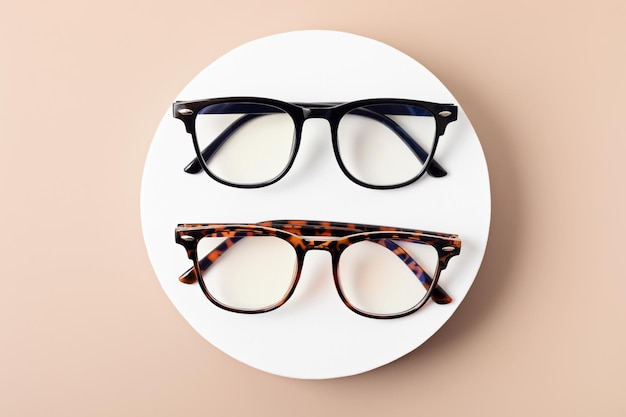 Stylish eyeglasses Optical store glasses selection at optician fashion accessories