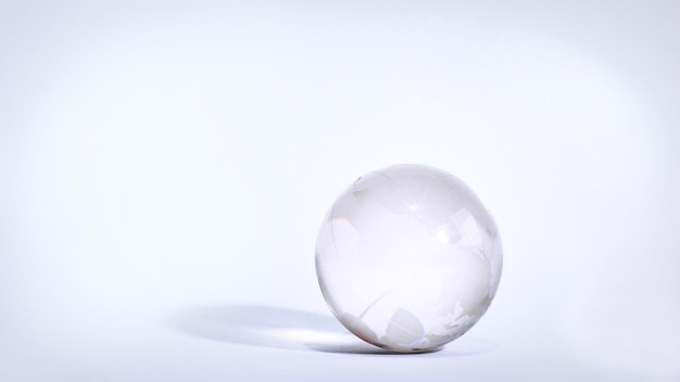 Stylish glass globeisolated on a white background