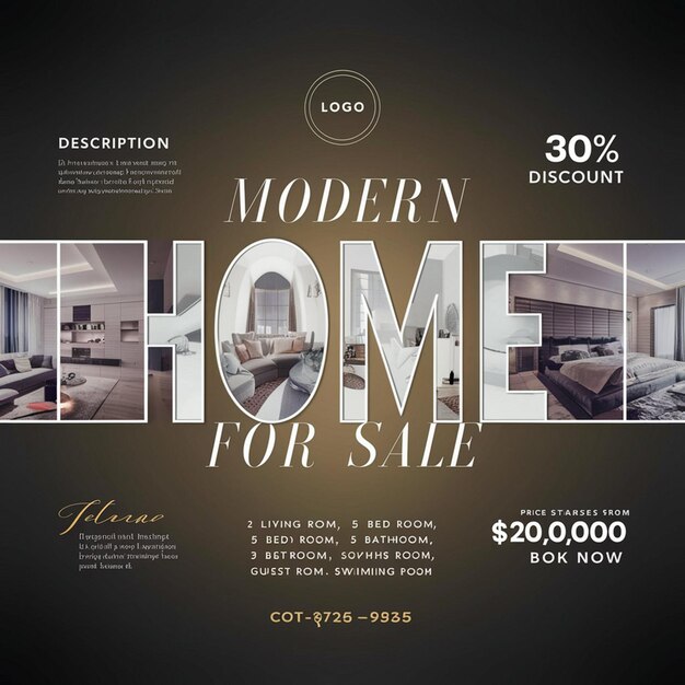 Photo stylish home sale flyer design for quick amp easy customization