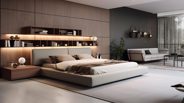 Stylish interior of contemporary room