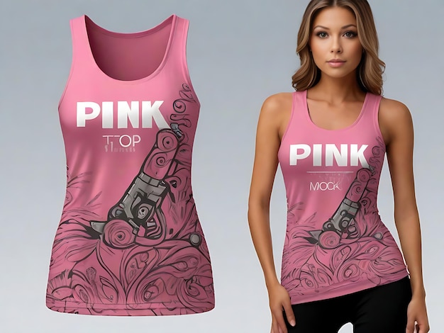 Photo stylish ladies top tank mockup for fashion designers