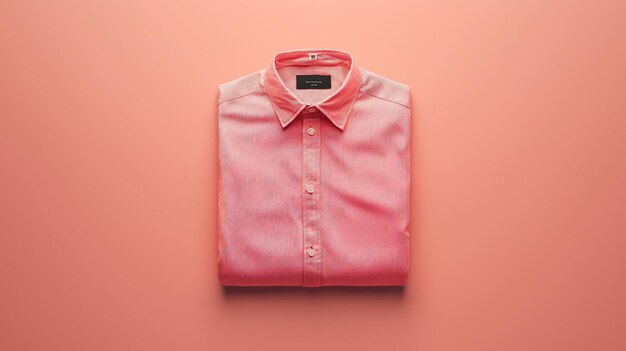 Photo stylish light coral buttonup shirt with a crisp polished design for everyday wear