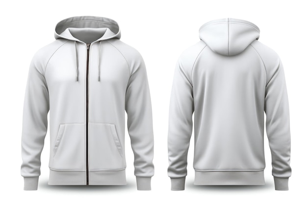 stylish light grey hoodie zipper mockup