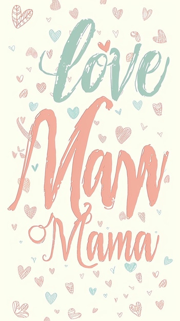 Photo stylish love happy mothers day typography