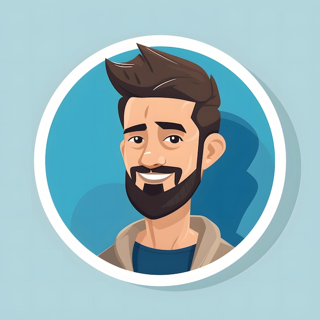 Stylish man flat vector profile picture AI Generated