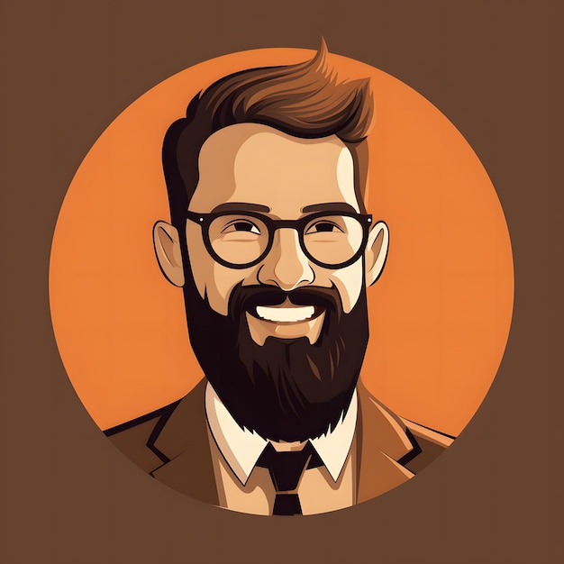 Stylish man flat vector profile picture AI Generated