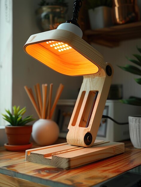 Photo stylish modern desk lamp