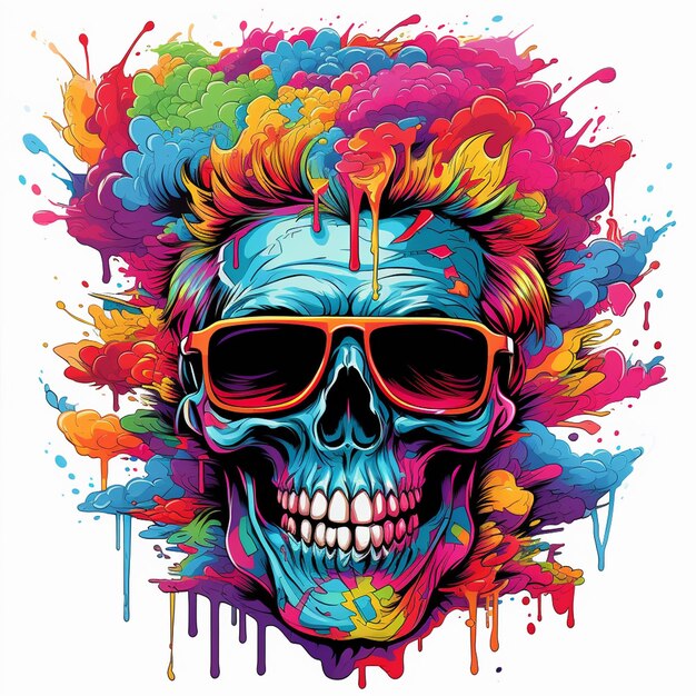 A stylish skull graphics