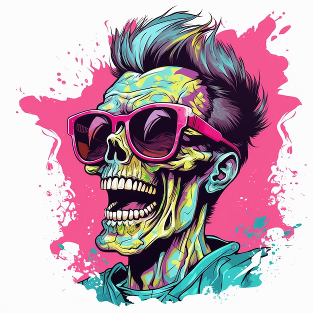 A stylish skull graphics