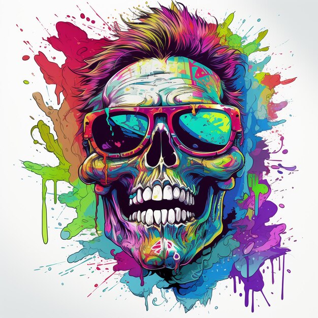 A stylish skull graphics