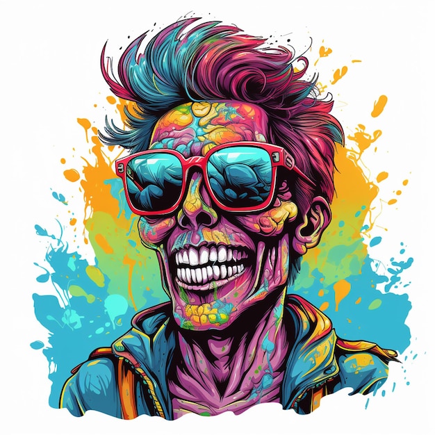 A stylish skull graphics