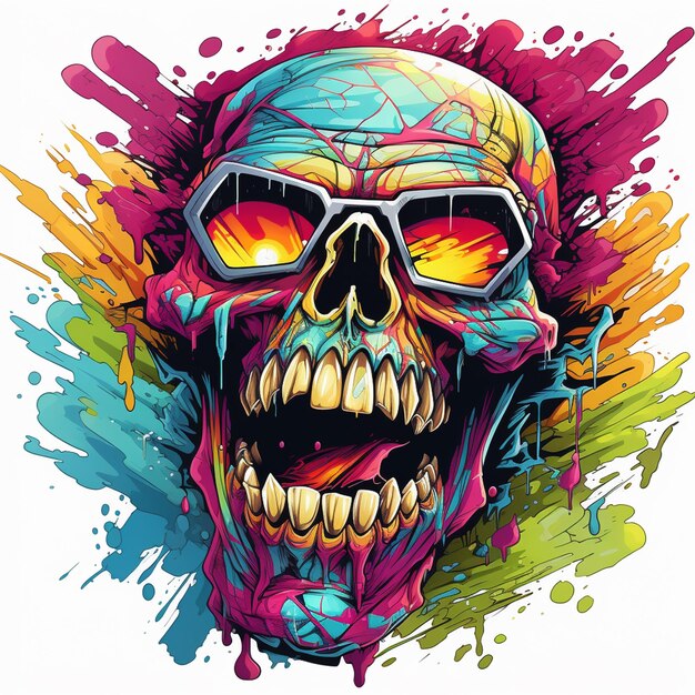 A stylish skull graphics