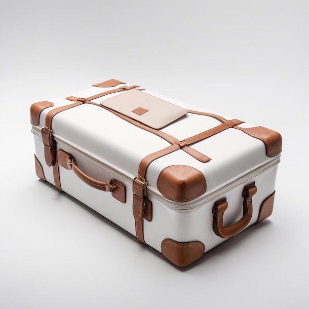 Stylish Suitcase Design for Travel Isolated Product Photography on White Background